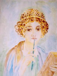 Dame aus Pompeji - Aquarell